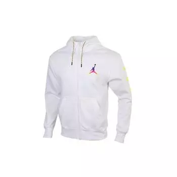 Флисовая куртка с капюшоном Jordan Logo, мужская верхняя одежда, белая CU9123-100 M