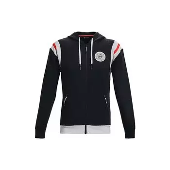 Флисовая куртка Under Armour Rival с капюшоном и полной молнией, мужская верхняя одежда, черный 1366303-001 S