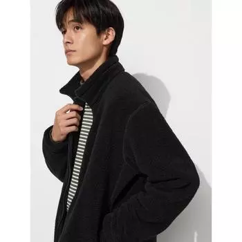 Флисовая куртка Uniqlo Boa на молнии 08 DARK GRAY/UNISEX L