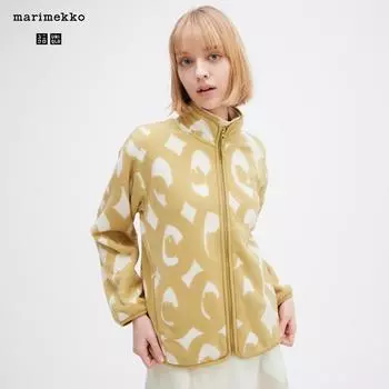 Флисовая куртка UNIQLO JAPAN с длинными рукавами и молнией во всю длину