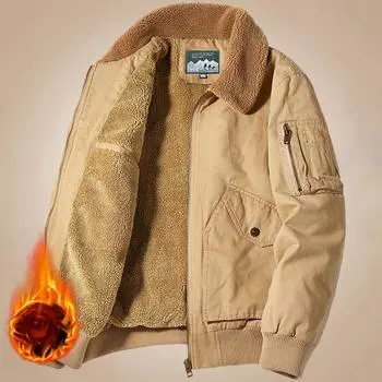 Флисовая летная куртка, мужская флисовая утепленная теплая куртка с несколькими карманами, рабочая одежда, военная куртка для папы среднего возраста M
