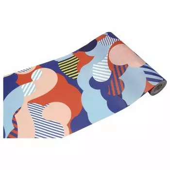 Флисовая малярная лента Kamoi Kagami MT Casa, внутренняя лента Papier Tigre Cloud MTCAF2349 230 мм x 5 м, отклеивающаяся для окон, мебели, стен, полов, стекла, синий