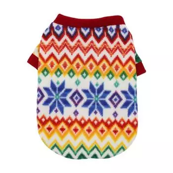 Флисовая одежда для собак, одежда для щенков, жилеты, одежда для животных (Снежный цветок М) К