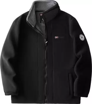 Флисовая подкладка Boa Warm Outdoor Thermal Cold Work Everyday Open Logo Mountain Maunpa Rough Road Zip Survival Black [Airby] Мужская куртка, верхняя одежда, чёрный