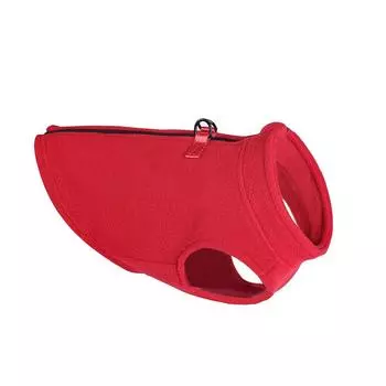 Флисовая теплая одежда для собак, куртка для щенков и кошек, зимняя одежда для щенков, пальто для бульдога, костюм для мопса, пудель S красный