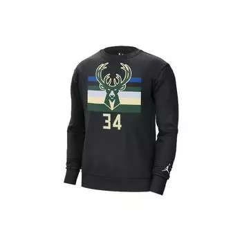 Флисовая толстовка Jordan NBA Milwaukee Bucks, мужские топы, черные DC0814-010 S