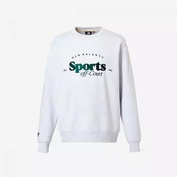 Флисовая толстовка New Balance Uni Sports Club 33 Oatmeal Melange M