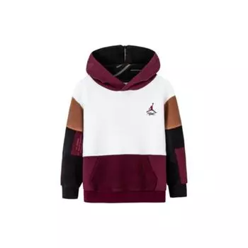 Флисовая толстовка с капюшоном Jordan Kids Comfort с топами унисекс с длинными рукавами, белая JD2242045GS-002 L