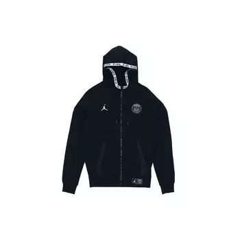 Флисовая толстовка с капюшоном Jordan Paris Saint-Germain с молнией во всю длину, мужская верхняя одежда, черная BQ8347-010 XS