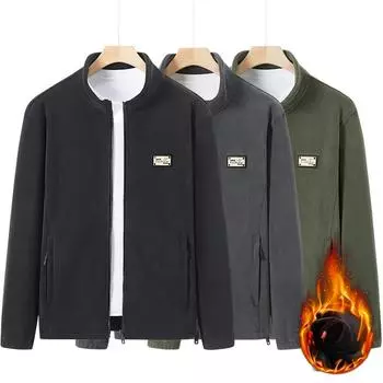 Флисовая толстовка с капюшоном мужская флисовая зимняя флисовая куртка больших размеров кардиган флисовая куртка L