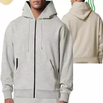 Флисовая толстовка с капюшоном мужская осенне-зимняя теплая мужская куртка для отдыха на открытом воздухе осенняя мода однотонные спортивные толстовки с капюшоном S