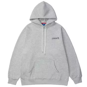 Флисовая толстовка с капюшоном Streetwear Beer Brief Afdrukken Herfst Katoen S серый