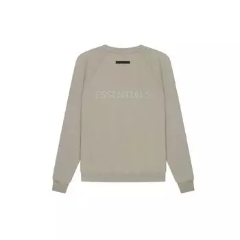 Флисовая толстовка с круглым вырезом Fear of God Essentials с логотипом Толстовка унисекс Moss FOG-SS21-580 S