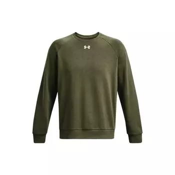 Флисовая толстовка с круглым вырезом Under Armour Rival, мужские топы, зеленый 1379755-390 XXL
