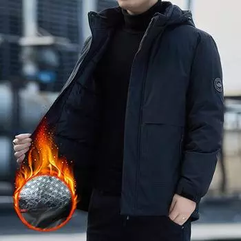 Флисовая утолщенная хлопковая одежда мужская универсальная куртка мужская весенне-осенняя повседневная спортивная верхняя одежда для активного отдыха модное мужское пальто M