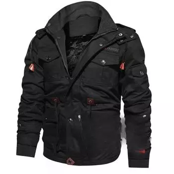 Флисовая утолщенная куртка средней и длинной длины, стираная, хлопковая одежда M