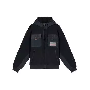 Флисовая ветрозащитная ветрозащитная теплая куртка с капюшоном Jordan Full Zip, мужская верхняя одежда, черная CT3555-010 L