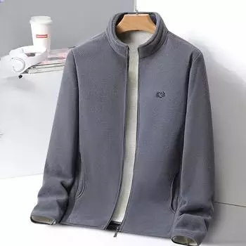 Флисовое пальто для мужчин, флисовое пальто с утолщенным флисом, капюшон для мужчин, средний и старый, теплая куртка для мужчин, большой размер M