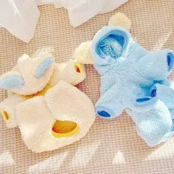 Флисовое пальто для собак, зимний теплый комбинезон, одежда для собак чихуахуа, милый мягкий костюм для котенка, щенка, домашняя собака, четвероногий свитер, пижама S синий