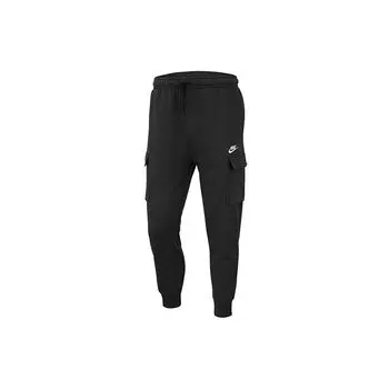Флисовые брюки-карго Nike Sportswear Club черные/черные/белые мужские уличная одежда CD3129-010 XXL