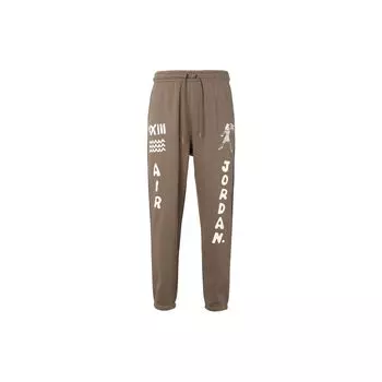 Флисовые брюки с логотипом Air Jordan x Umar Rashid, коричневые мужские брюки DV7569-274 L