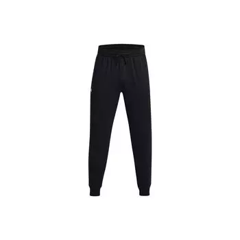 Флисовые джоггеры с логотипом и шнурком для мужчин Under Armour Rival, черные 1379867-001 XL