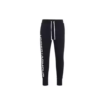 Флисовые джоггеры с рисунком Under Armour Rival, женские брюки с эластичной талией и шнурком, черные 1370844-001 M