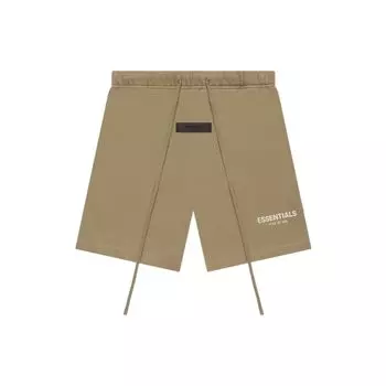 Флисовые шорты Fear of God Essentials с мини-логотипом SS22 Шорты унисекс Дубово-коричневые FOG-SS22-400 XXS