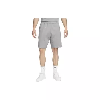 Флисовые шорты Nike Solo Swoosh темно-серого цвета Хизер/Белые мужские уличная одежда DV3055-063 XL