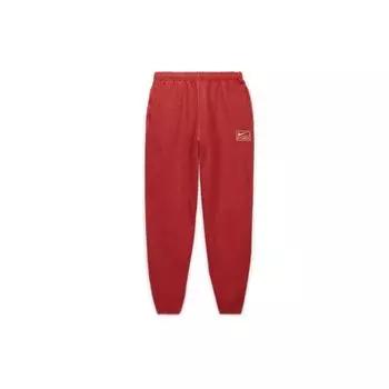 Флисовые спортивные штаны Stussy x Nike, окрашенные в пигмент, Habanero, красная уличная одежда унисекс FJ9157-642 L