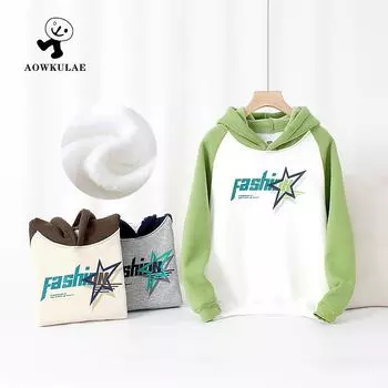 Флисовые толстовки в корейском стиле для девочек - теплые осенние и зимние пуловеры для детей 140cm цветочный/серый