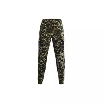 Флисовые тренировочные брюки с камуфляжным узором Under Armour FW21, мужские брюки темно-зеленые 1366313-390 L