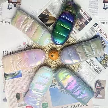 Флисовые утолщенные теплые милые женские перчатки для активного отдыха, ветрозащитные, холодные, для езды на велосипеде, цветные, глянцевые, для рук, для студентов белый