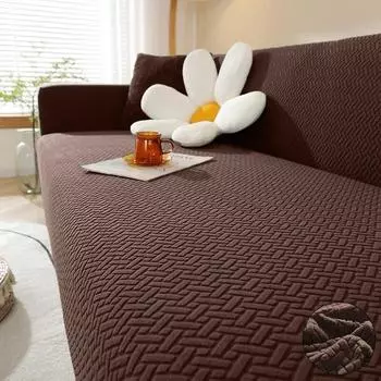 Флисовые жаккардовые эластичные чехлы на диван, кресло, диван, чехлы, защита для стула для гостиной, L-образный, 1/2/3/4 местный 1 Seater 90-140cm