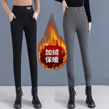 Флисовые зимние брюки и брюки больших размеров из флиса с высокой талией M