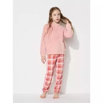 Флисовый комплект для девочек Uniqlo Japan 01 OFF WHITE/120