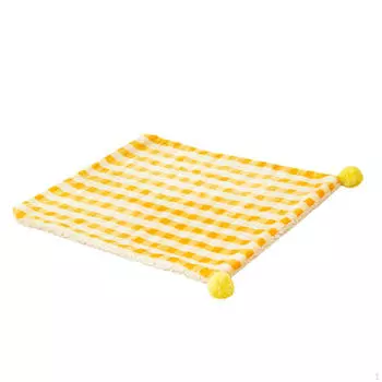 Флисовый коврик для кошек и собак, моющаяся подстилка для питомника для домашних животных S жёлтый