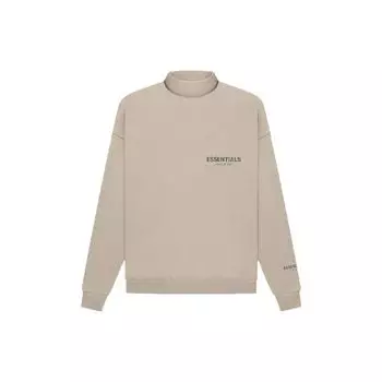 Флисовый пуловер Fear of God Essentials со светоотражающим логотипом, свитшот унисекс, светло-коричневый FOG-FW21-146 M