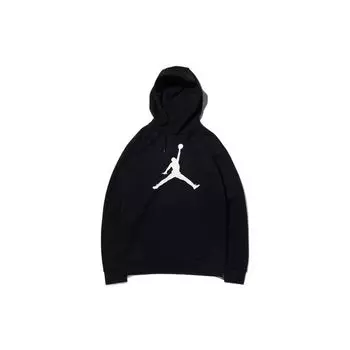 Флисовый пуловер с капюшоном и логотипом Air Jordan Jumpman, мужские топы, черный AV3146-010 M
