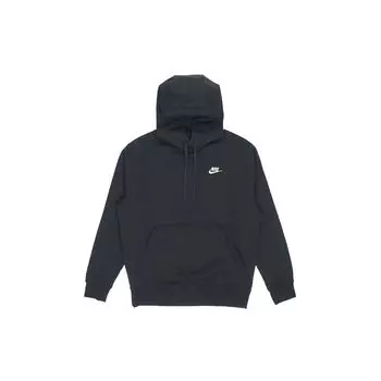 Флисовый пуловер с капюшоном Nike на теплой подкладке, мужские спортивные топы, черный BV2655-010 S
