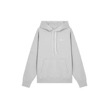 Флисовый пуловер с капюшоном Nike Solo Swoosh, темно-серый, Хизер/Белый, мужская уличная одежда DX1355-063 XL