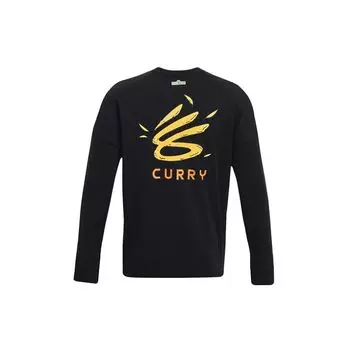 Флисовый пуловер с капюшоном Under Armour Curry X Sesame Street Big Bird, мужские топы, черный 1369617-001 XL
