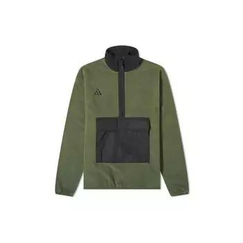 Флисовый пуловер с вышитым логотипом Nike ACG и полумолнией, мужские куртки армейско-зеленого цвета CK6839-325 L