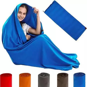 Флисовый спальный мешок, портативный, сверхлегкий, полярный, дорожный, простыни для взрослых, палатка для кемпинга на открытом воздухе, теплый спальный мешок, вкладыш