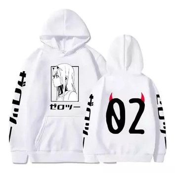 Флисовый свитер с капюшоном Sunman Zero Two Darlings In The Franxx Printed, мужские и женские толстовки с капюшоном XS красный