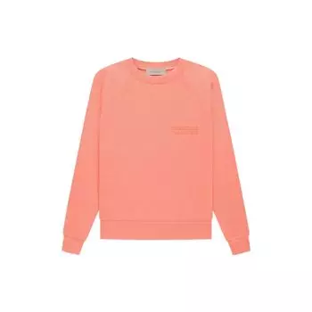Флисовый свитшот с круглым вырезом Fear of God Essentials с логотипом Толстовка унисекс Коралловый FOG-FW22-259 XL