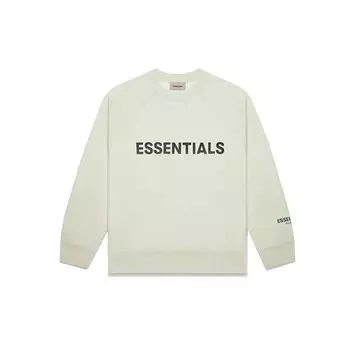 Флисовый свитшот с круглым вырезом Fear of God Essentials FW20 Топы унисекс Шалфейно-зеленый FOG-FW20-302 XL