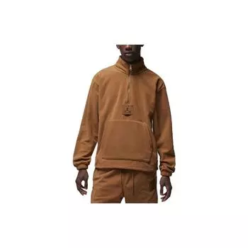 Флисовый свитшот с молнией до половины длины Jordan Essentials Коричневый FD7863-281 S