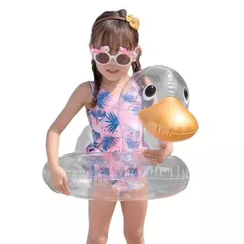 Плавающий детский круг для плавания, многофункциональный милый круг для плавания в форме утки, портативный круг для плавания в форме утки для детей от 1 до 5 лет