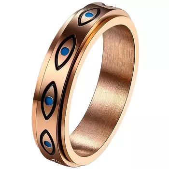 Flogno сглаз дьявольские глаза кольцо кольцо непоседа кольца спиннер кольцо вращающееся Нет. 21 нержавеющая сталь мужской мальчик мужчина Тревога снятие стресса